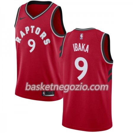Canotte Uomo Toronto Raptors Serge Ibaka 9 Nike 2017-18 Rosso Swingman